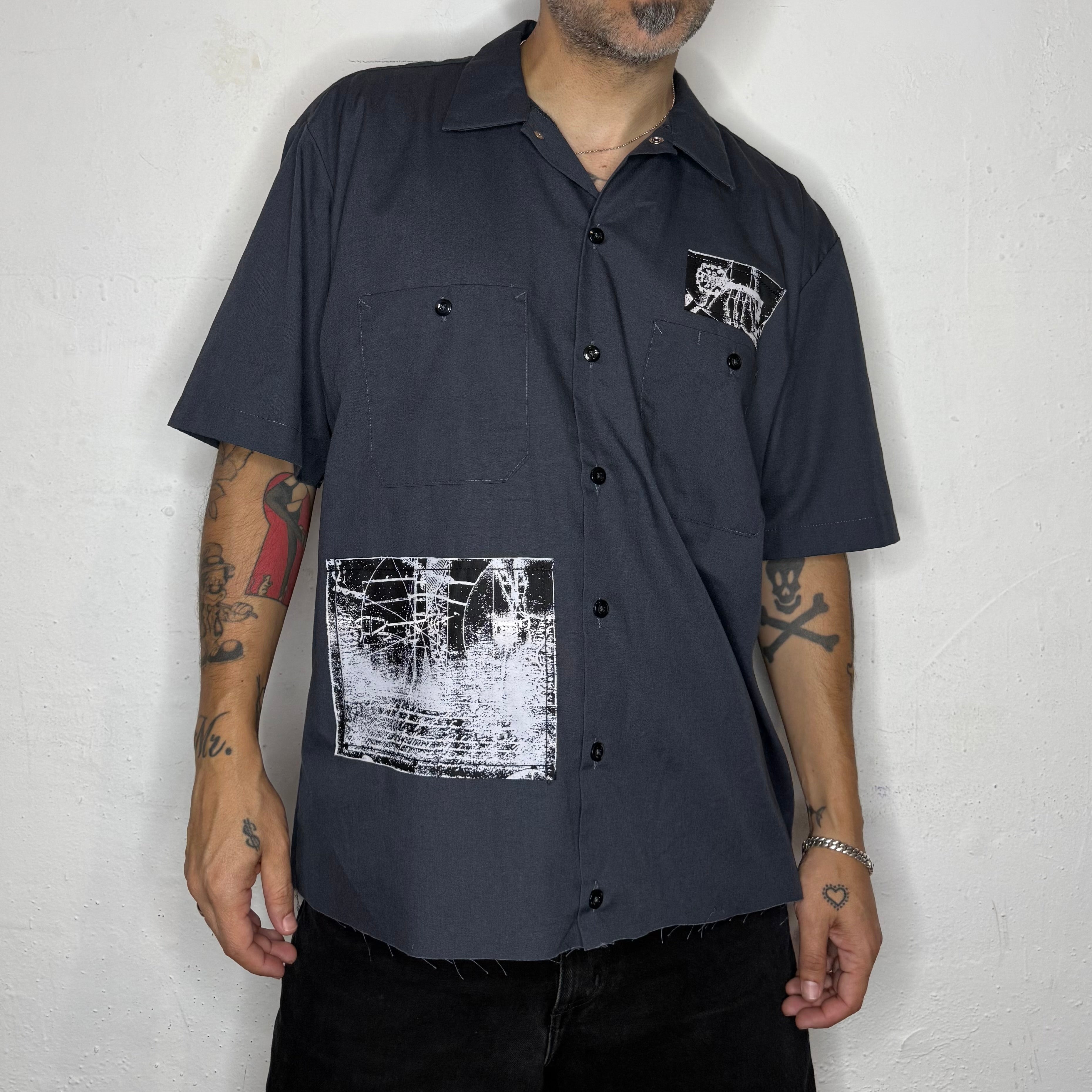 Patch'D Dickies Work Shirt. L