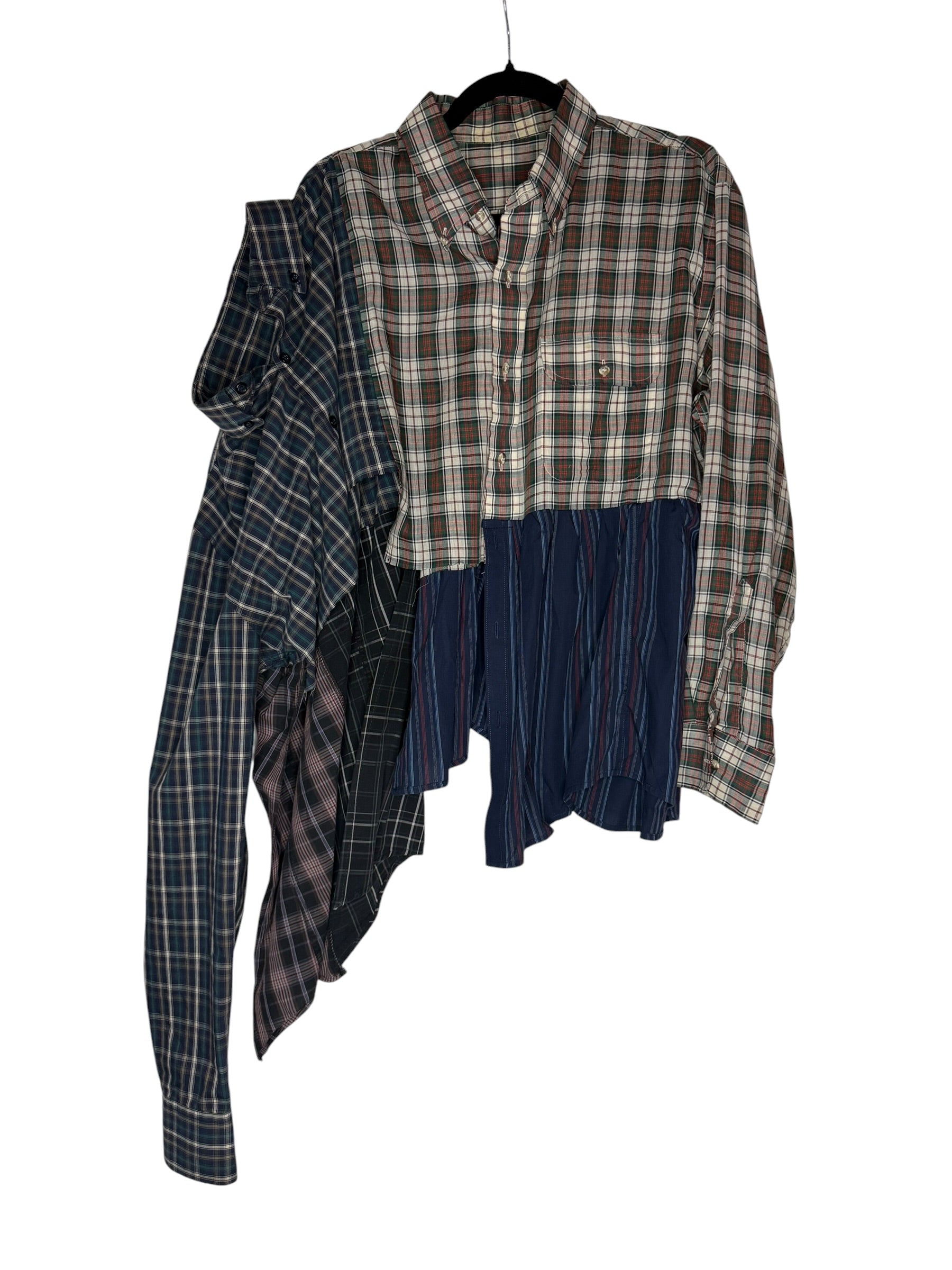 Tan Double Crop Shirt. M
