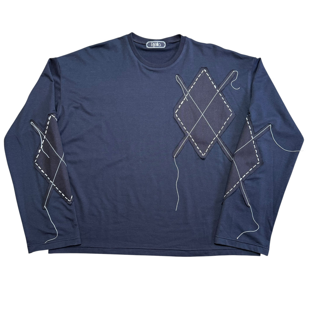 Argyle Pullover Sweatshirt. XL