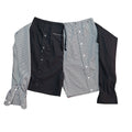 Black Dot Button Up Shorts. O/S