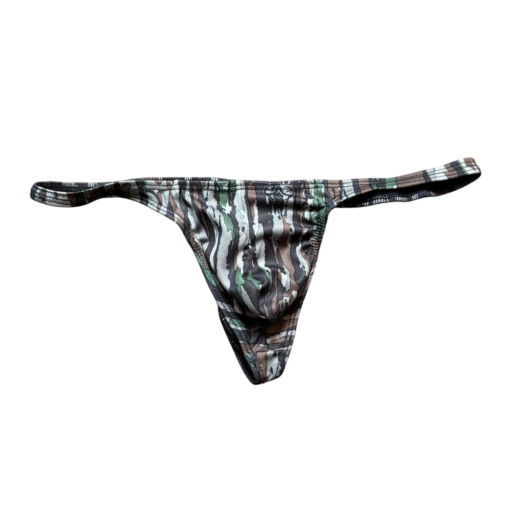 Wood Grain Camo Thong. M