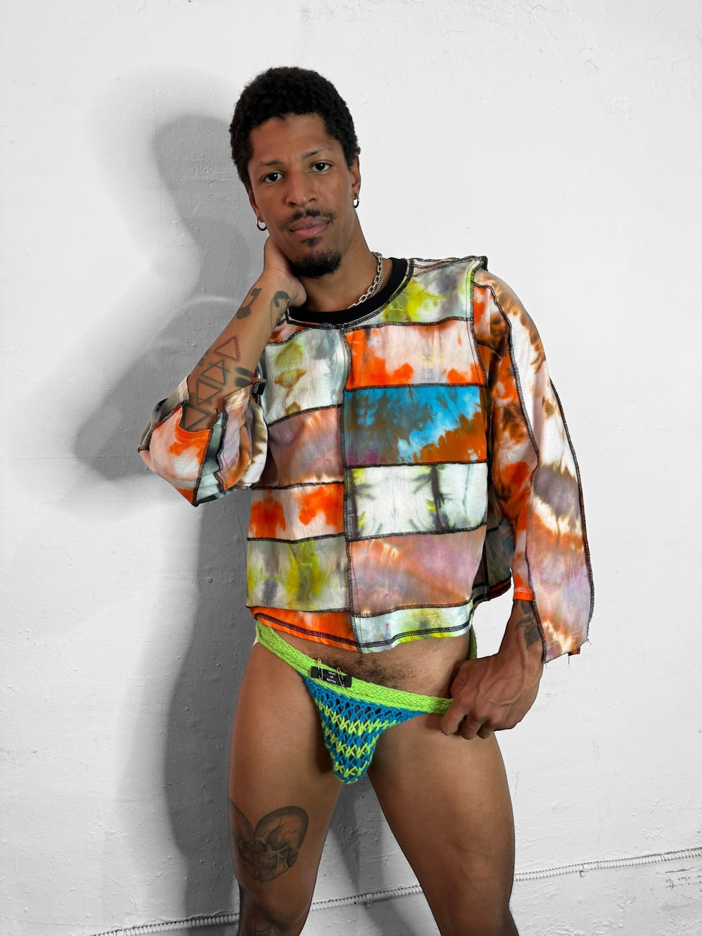 Mink Tiers "Sunset" Tie Dye Crop Top.