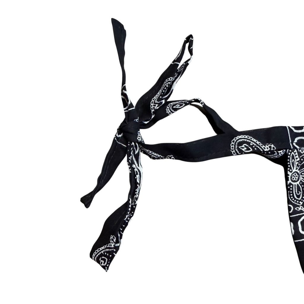 Black Hanky Bandana Thong. O/S