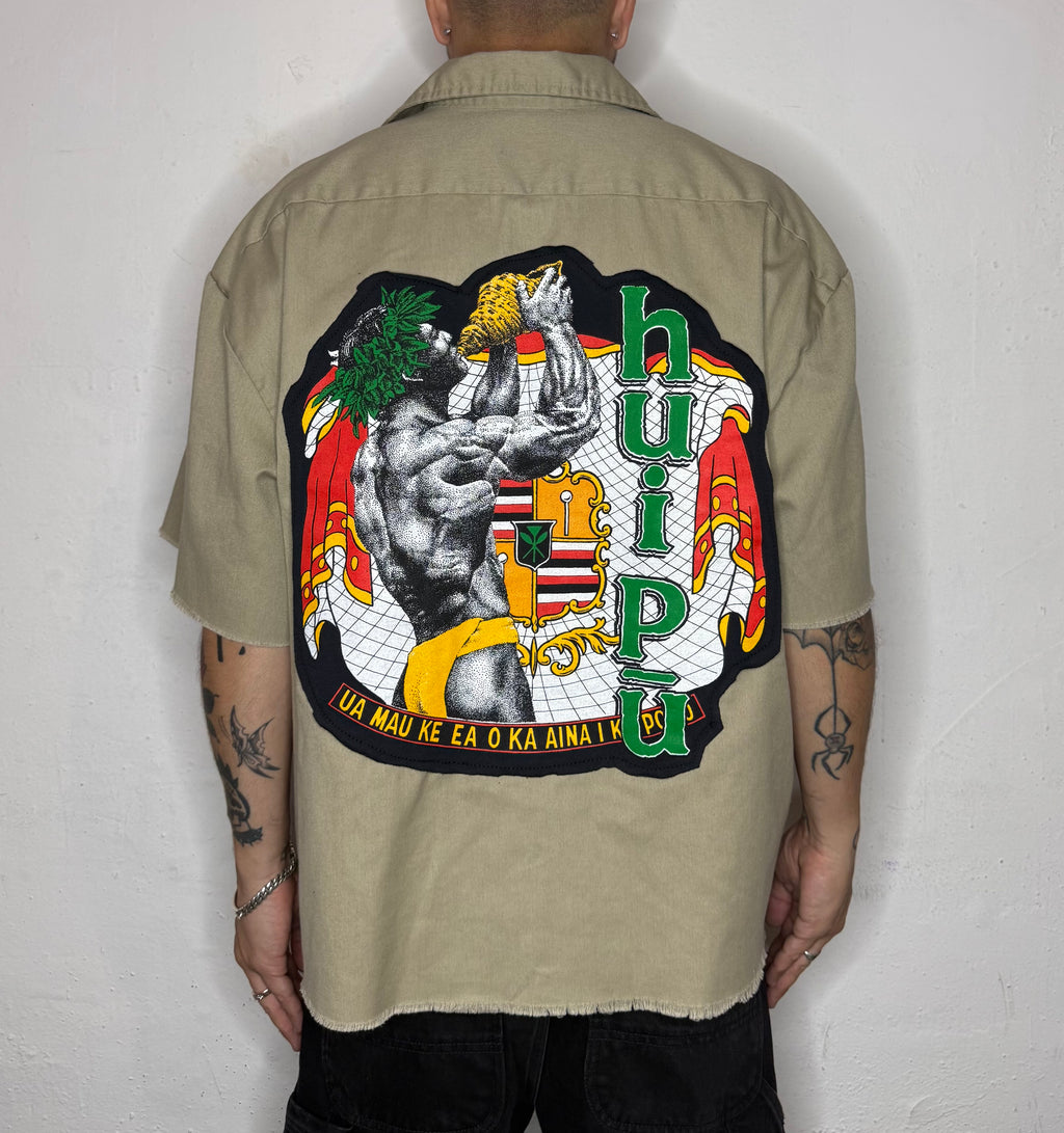 Hawaiian Dickies Work Shirt. XL