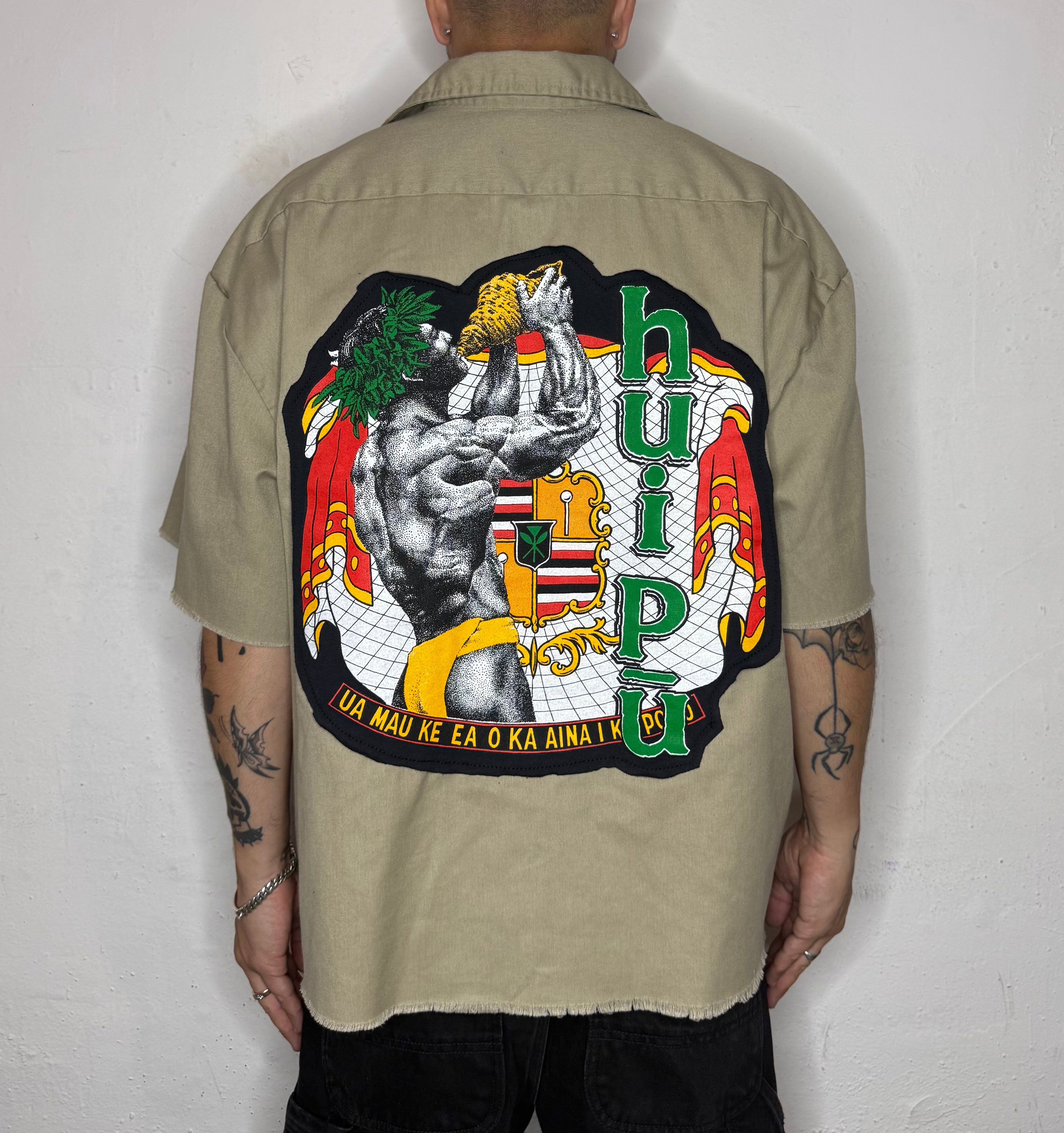 Hawaiian Dickies Work Shirt. XL