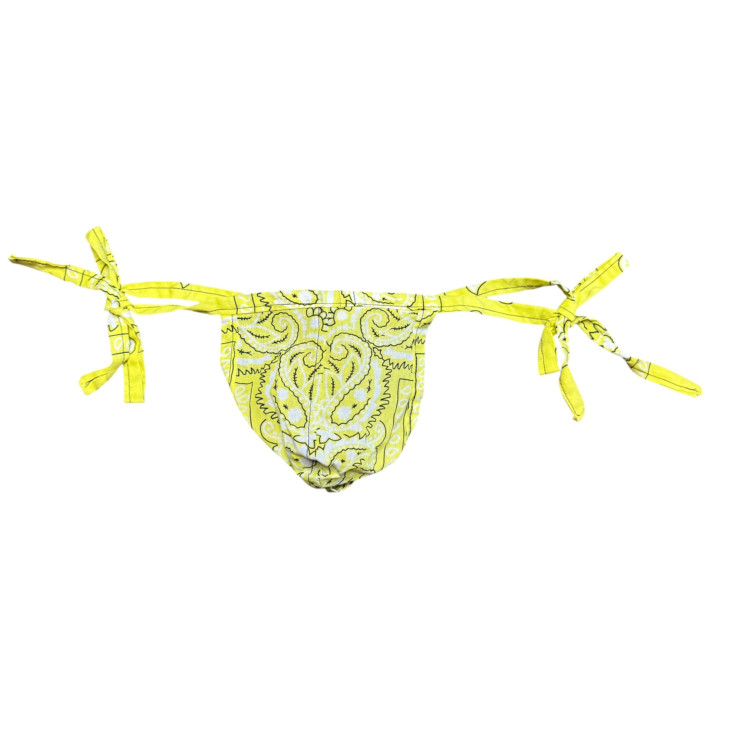 Yellow Hanky Bandana Thong. O/S