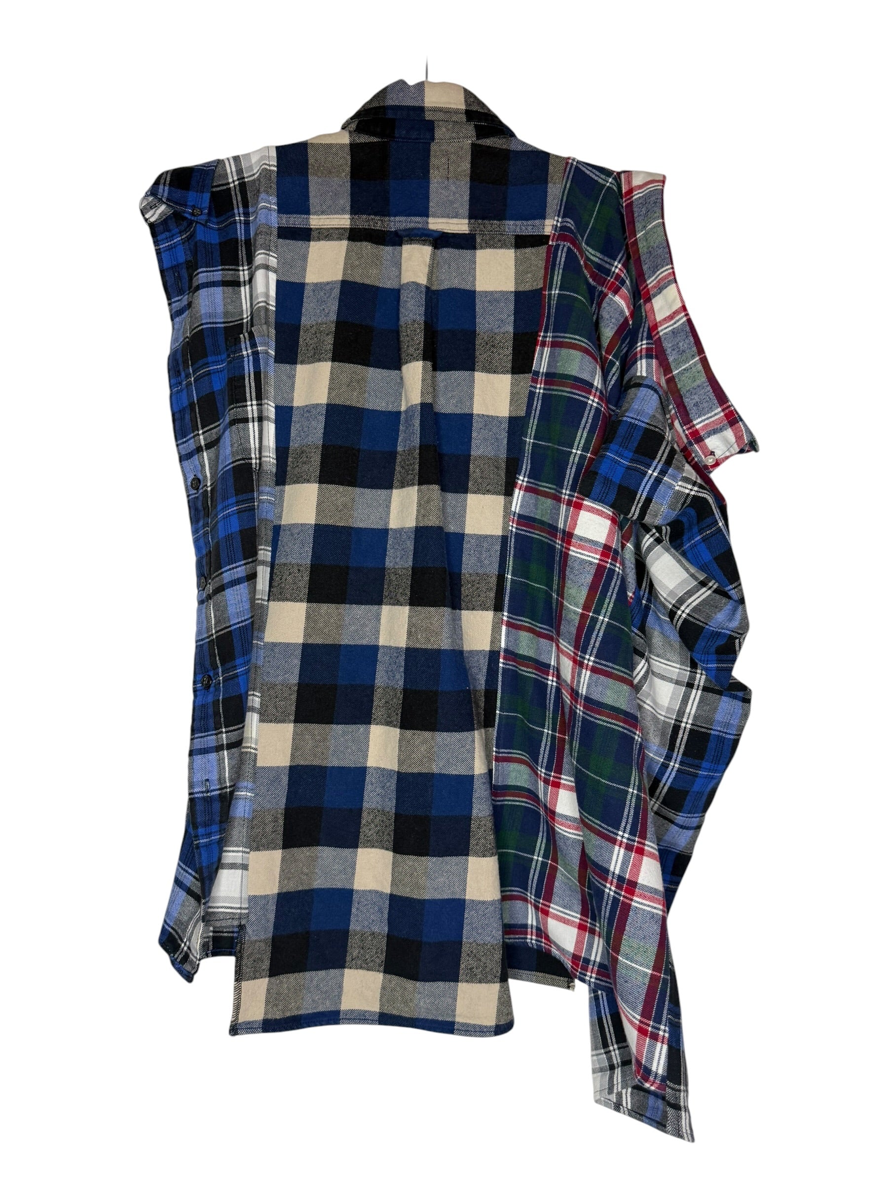 Blue Flannel Button Up Muscle.