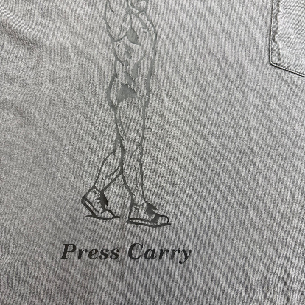 "Press Carry" Crop T-Shirt. XL