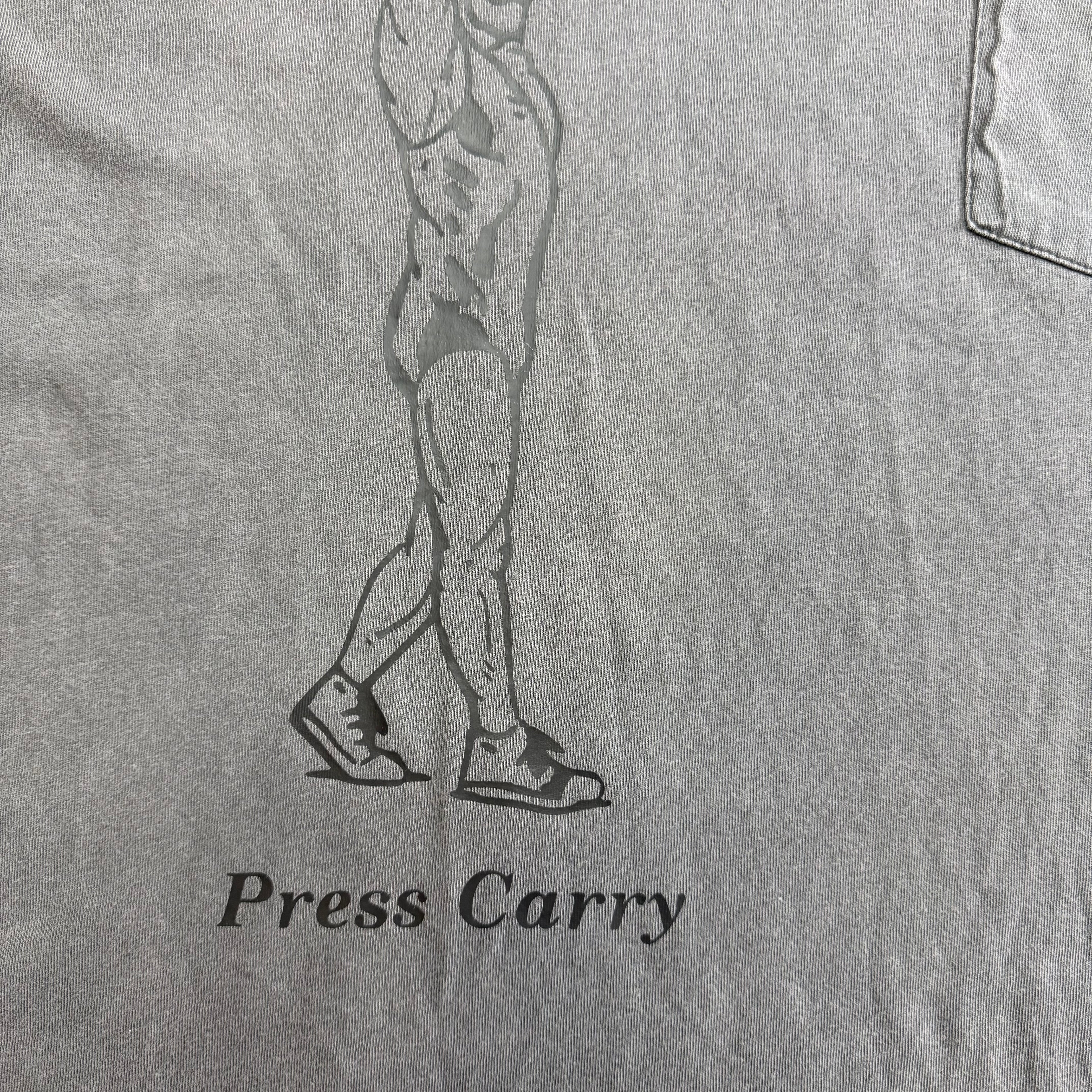 "Press Carry" Crop T-Shirt. XL