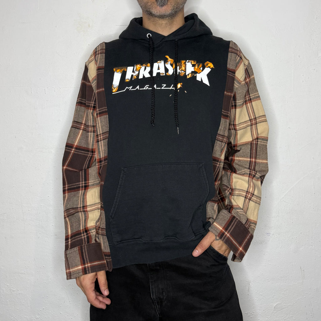 Trasher Plaid Hoodie. M