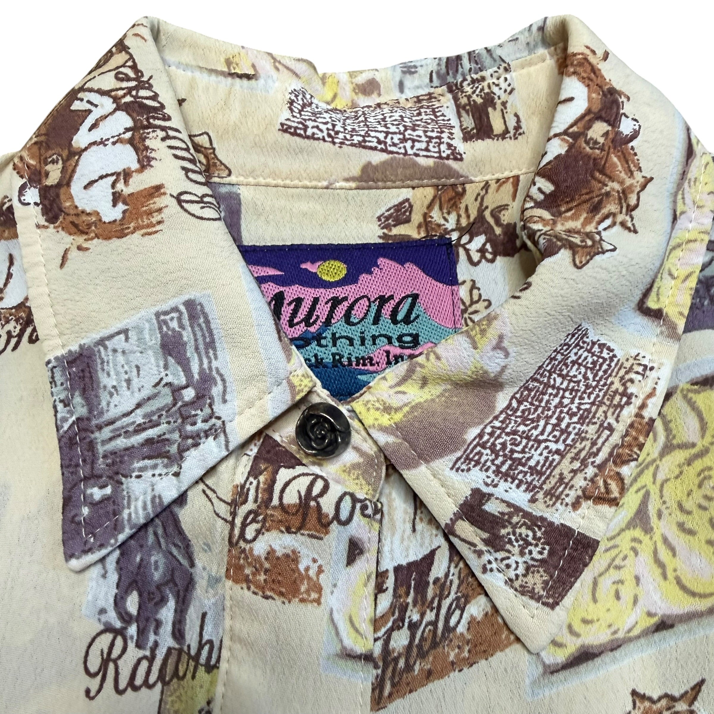Aurora "Rawhide Roses" Shirt. S