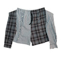Grey Plaid Button Up Shorts. O/S