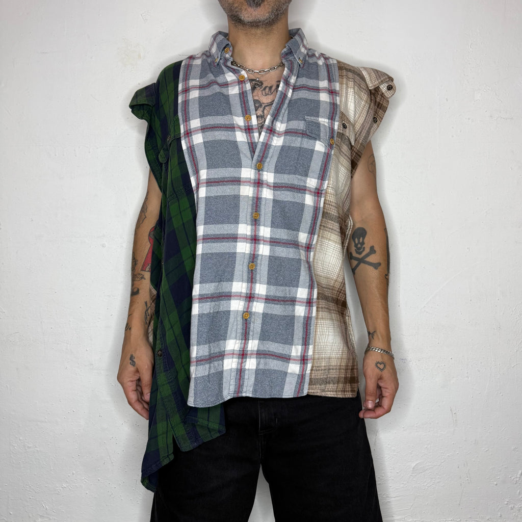 Flannel Button Up Muscle. L