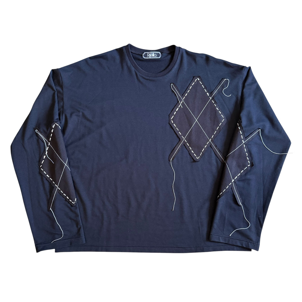 Argyle Pullover Sweatshirt. XL