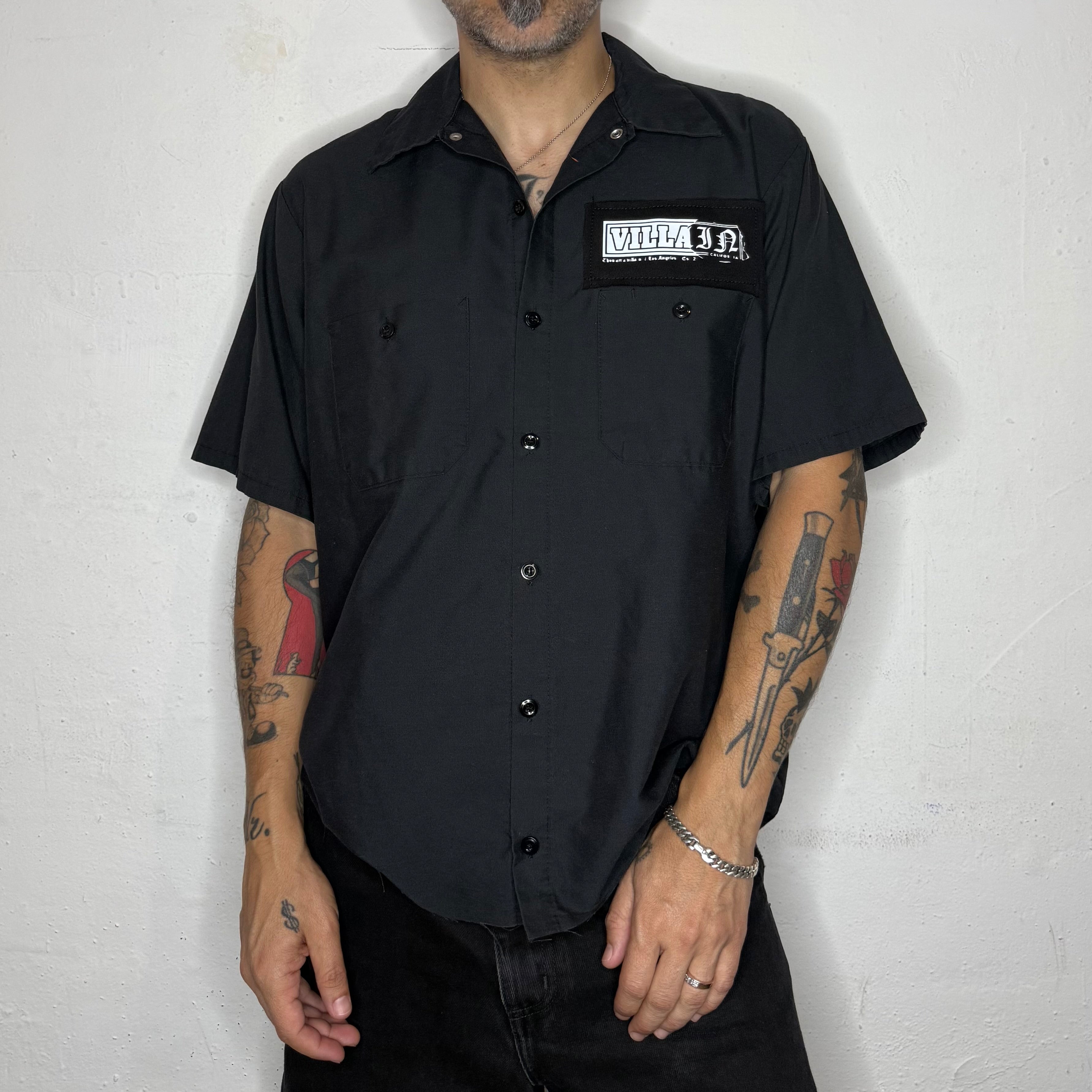 Villain Red Cap Work Shirt. L