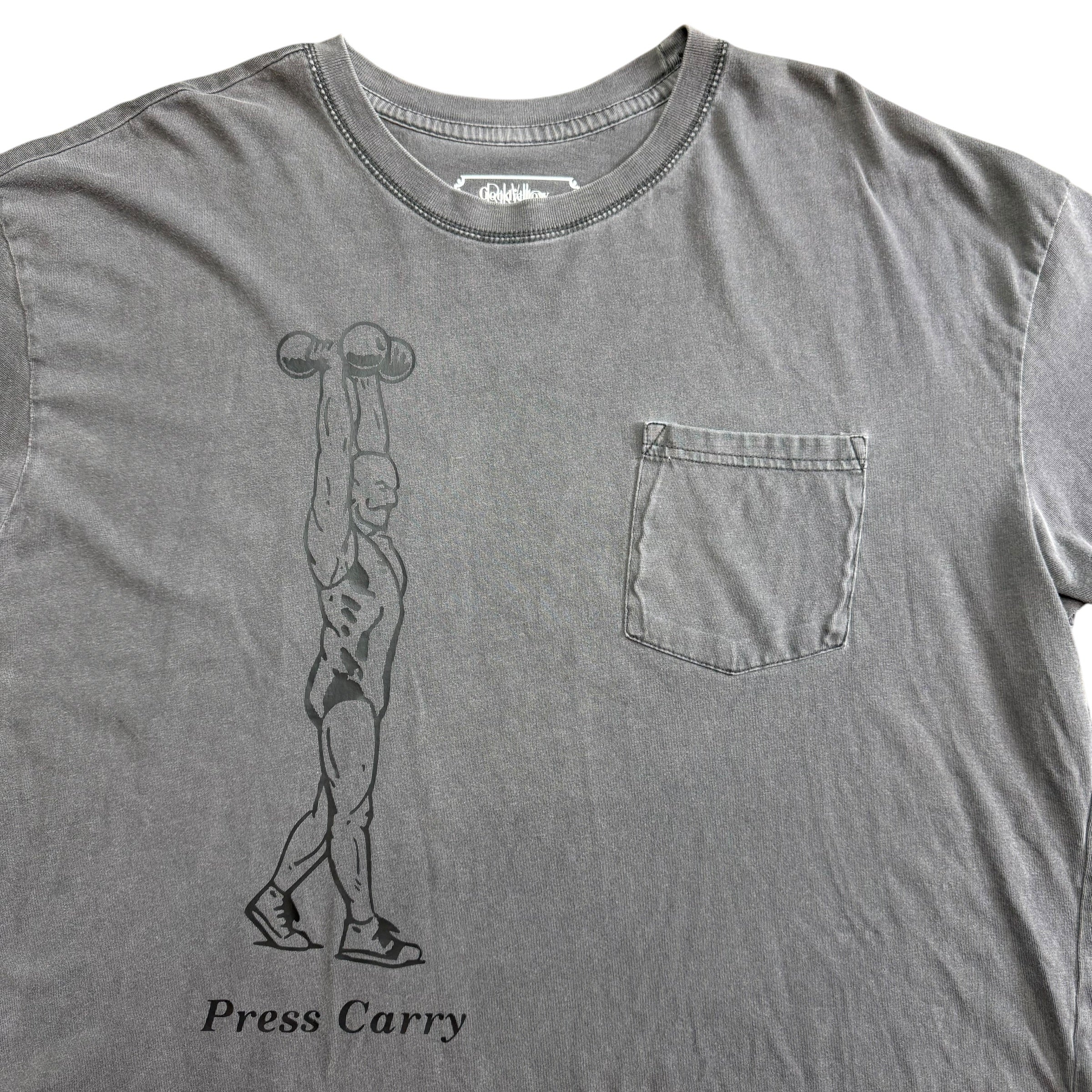 "Press Carry" Crop T-Shirt. XL
