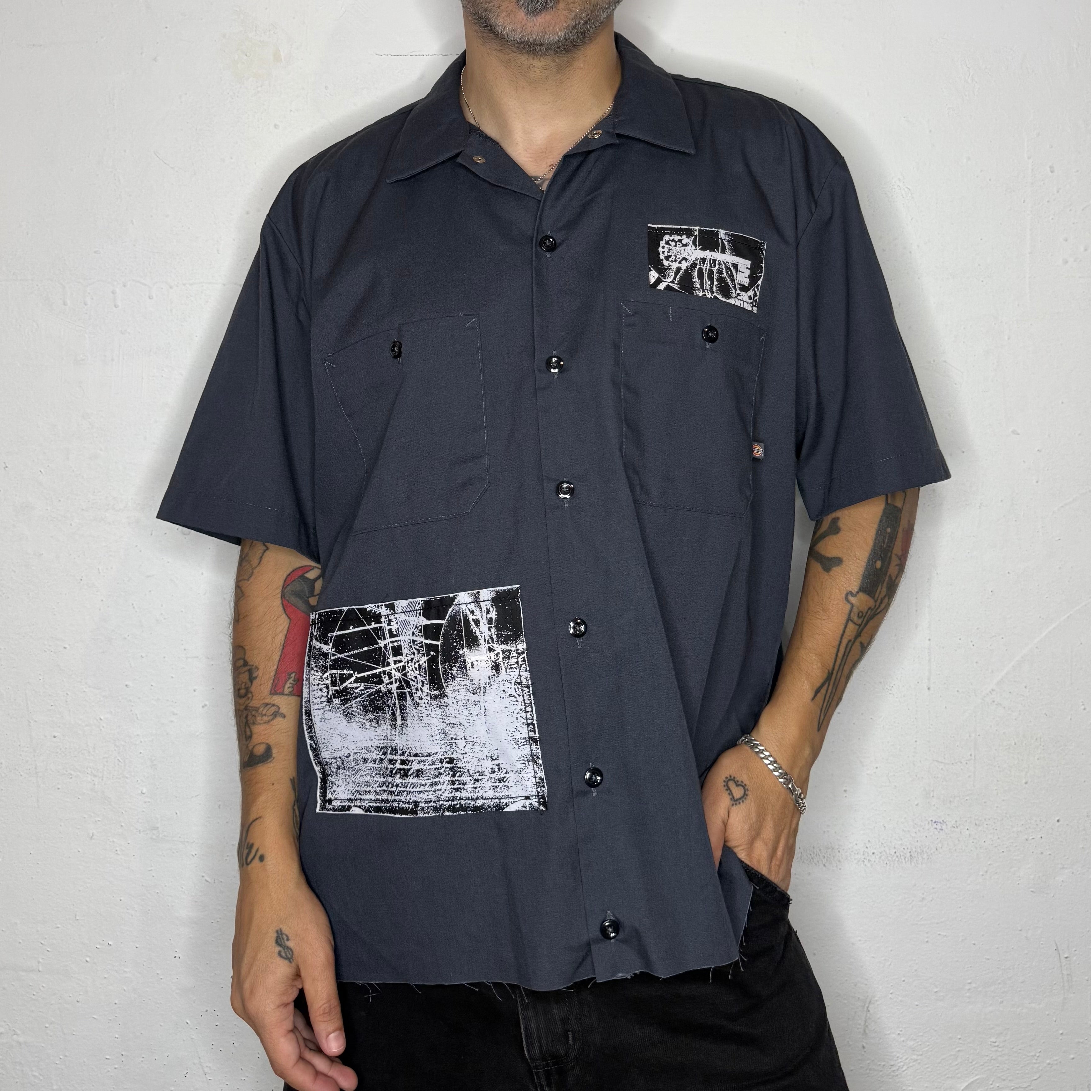Patch'D Dickies Work Shirt. L