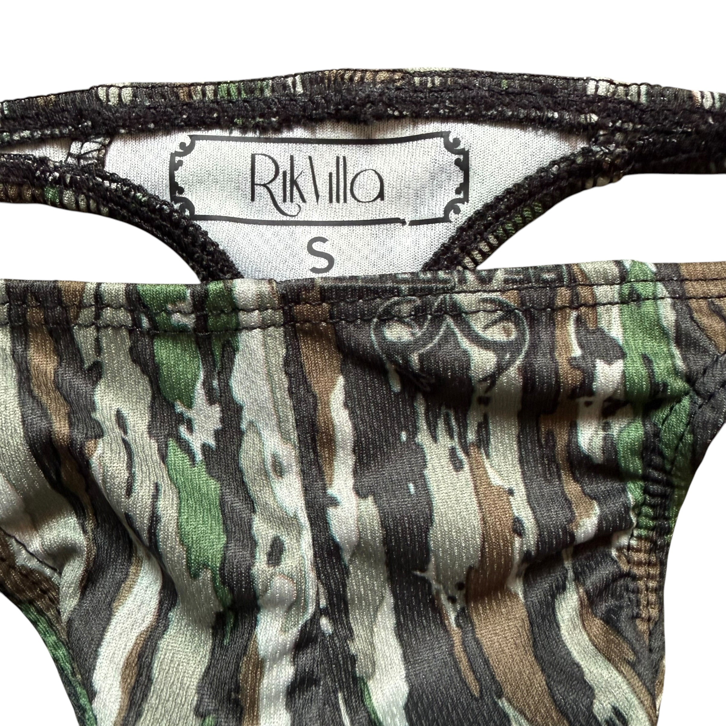 Wood Grain Camo Thong. M