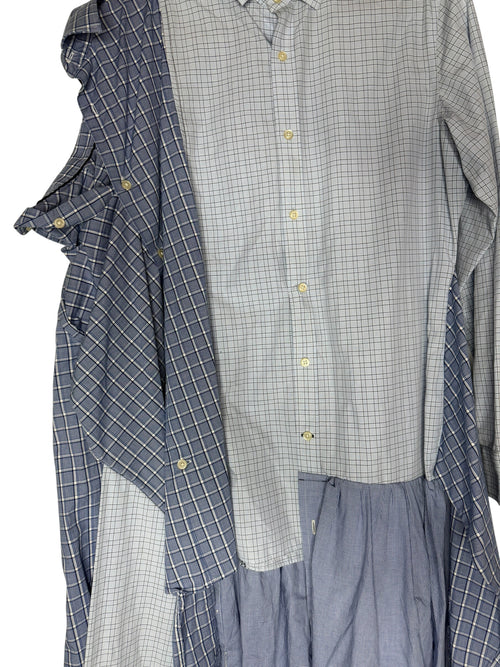 Blue Double Shirt Tunic. M