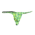 Neon Plaid Thong. M - L