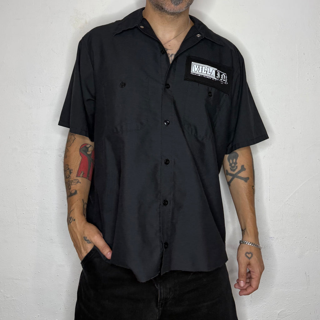 Villain Red Cap Work Shirt. L
