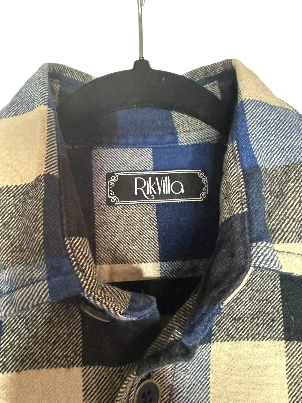 Blue Flannel Button Up Muscle.