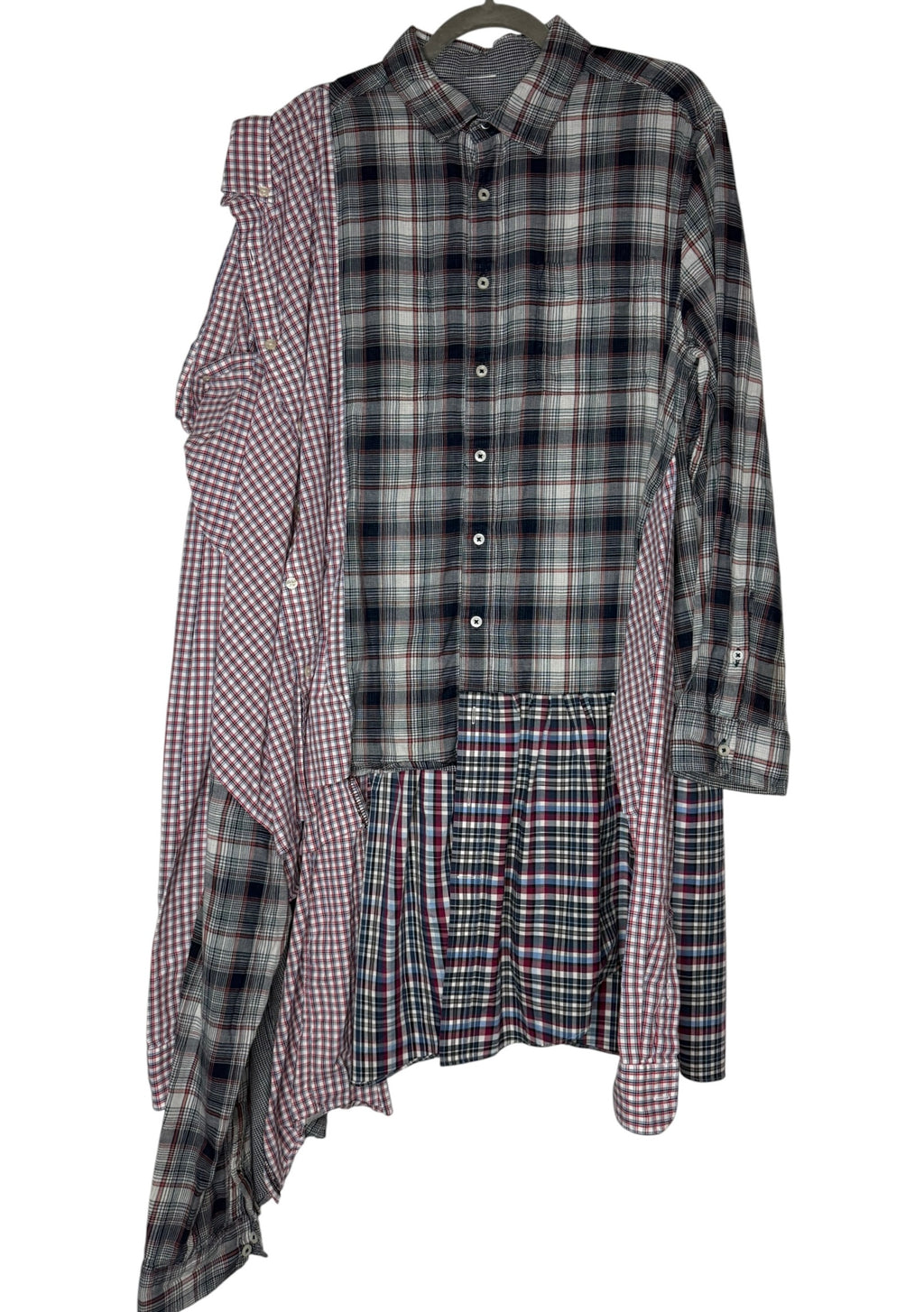Red Double Shirt Tunic. M