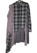 Red Double Shirt Tunic. M