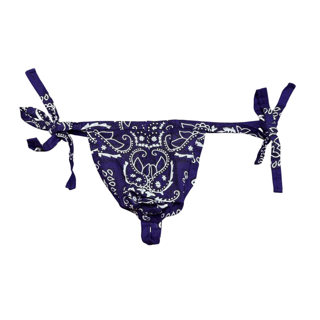 Purple Hanky Bandana Thong. O/S