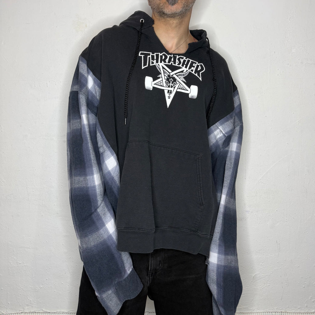 Thrasher Plaid Hoodie. 4XL