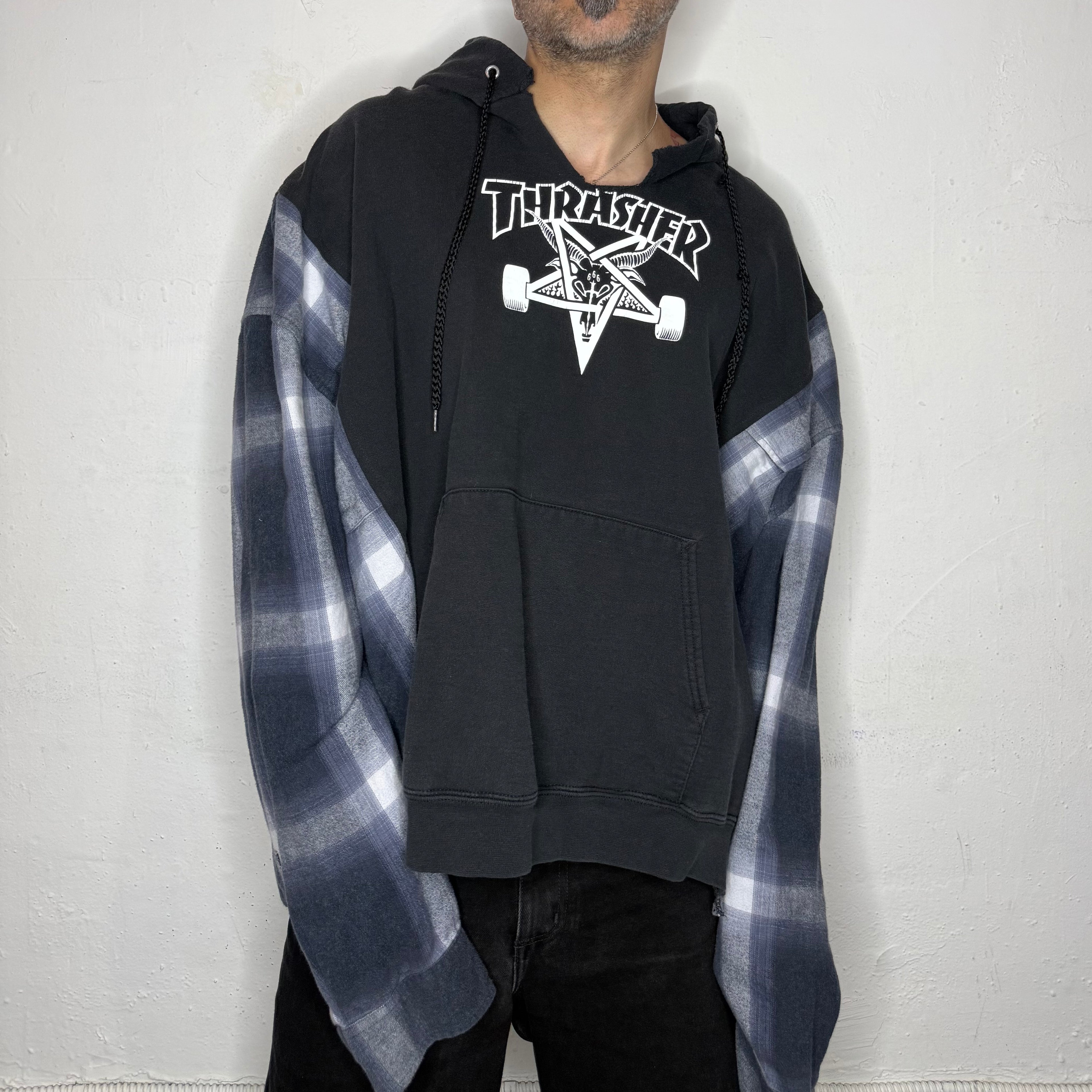 Thrasher Plaid Hoodie. 4XL