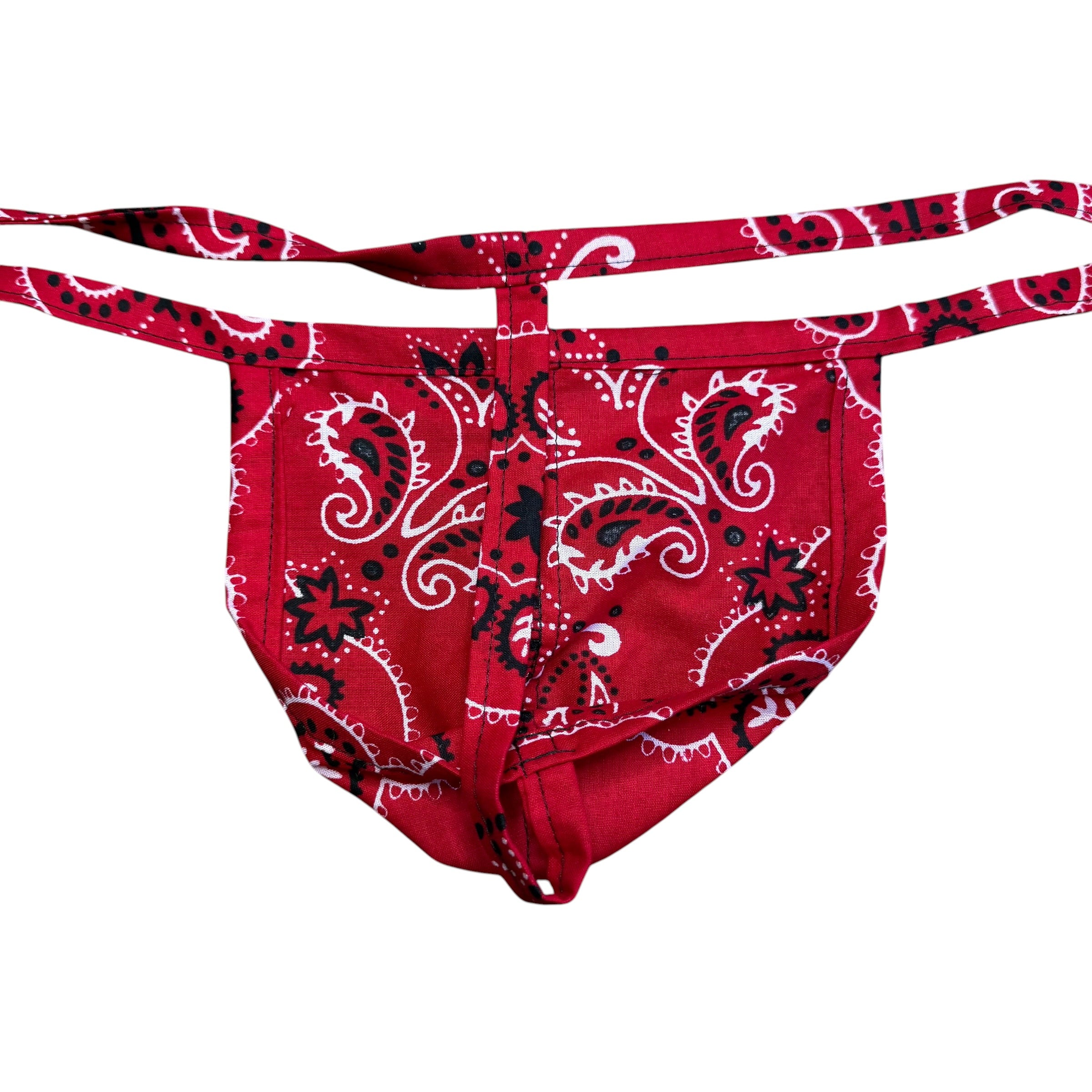 Red Hanky Bandana Thong. O/S