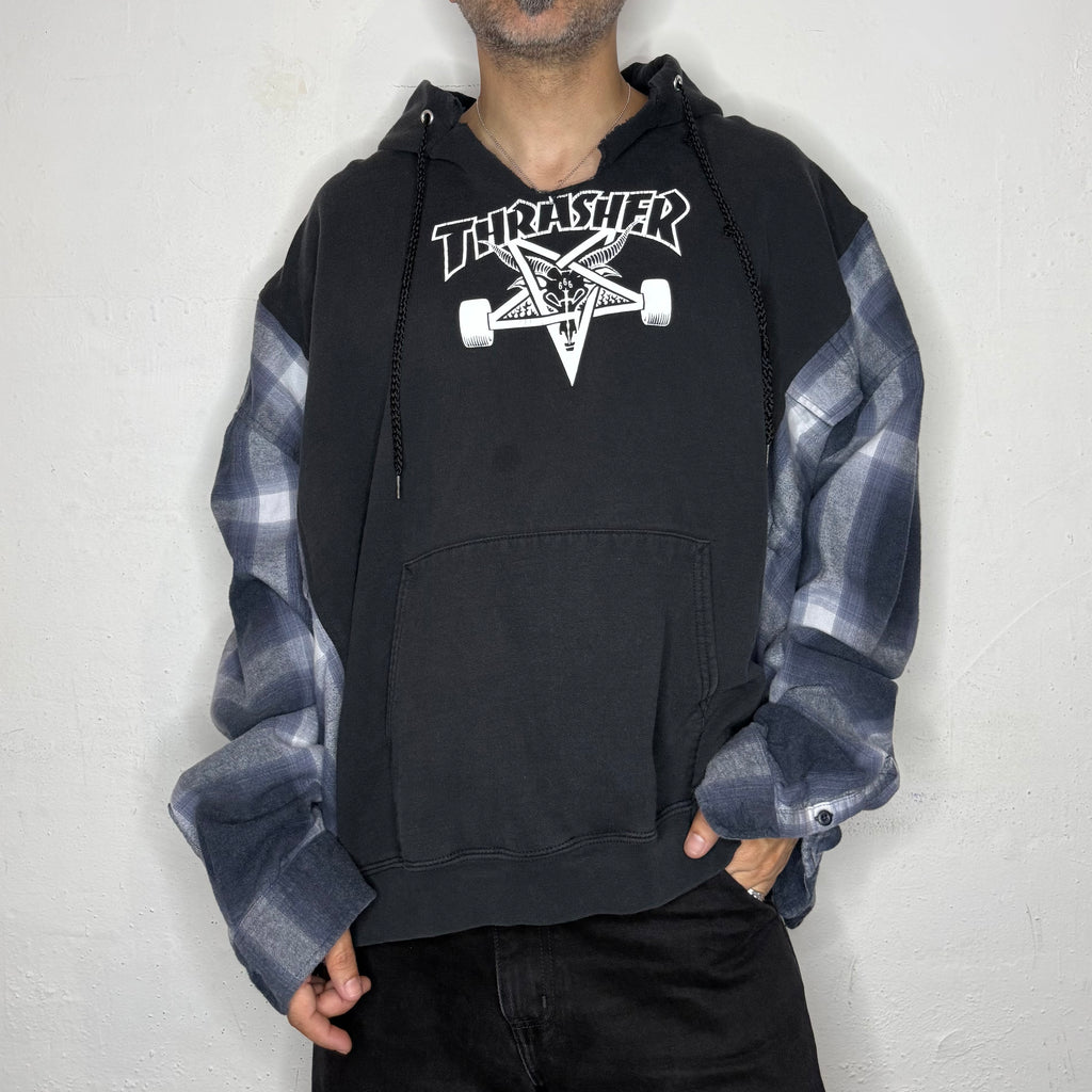 Thrasher Plaid Hoodie. 4XL