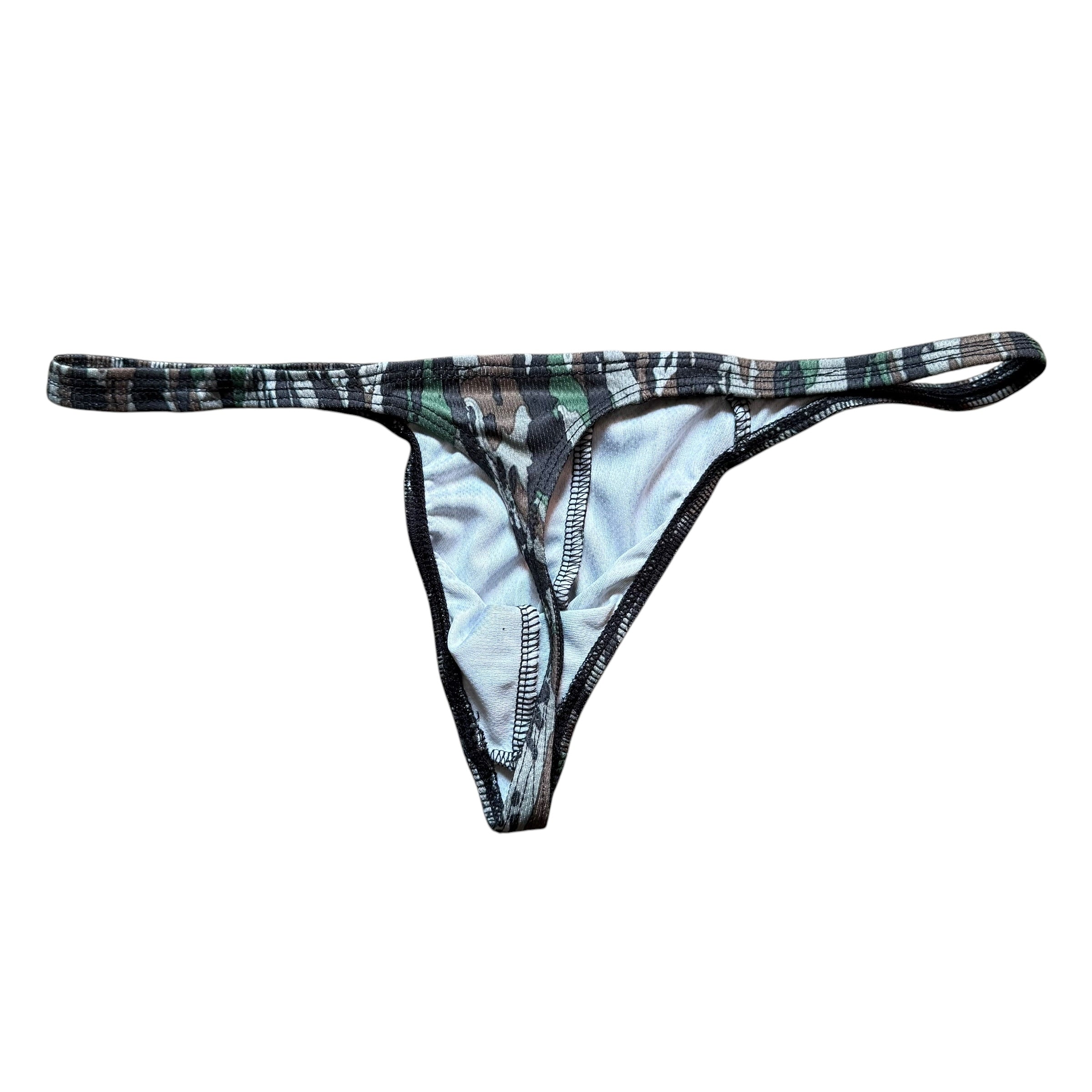 Wood Grain Camo Thong. M
