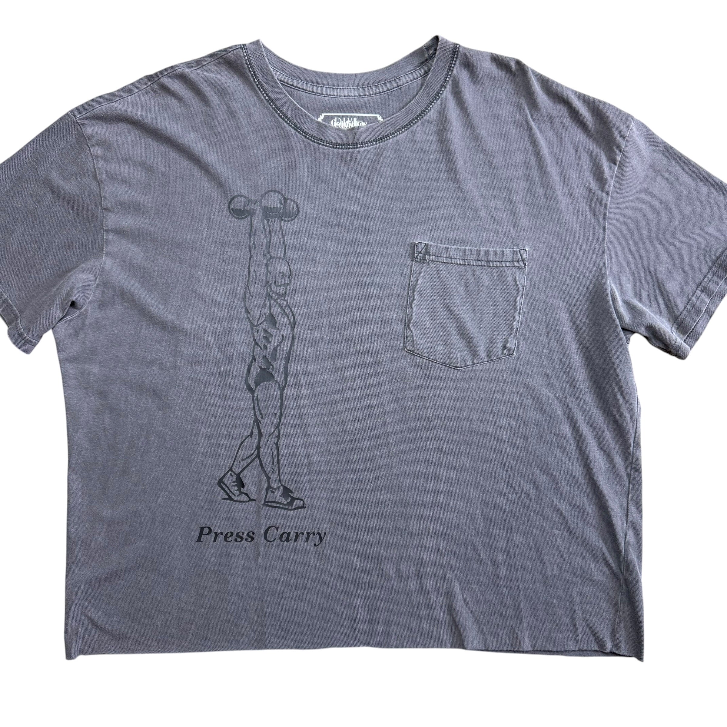 "Press Carry" Crop T-Shirt. XL