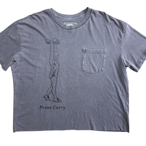 "Press Carry" Crop T-Shirt. XL