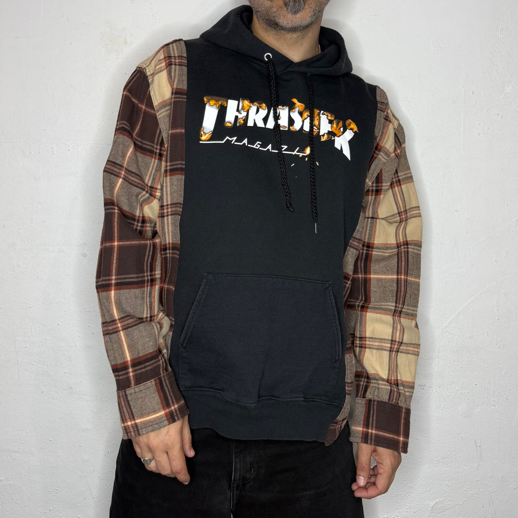 Trasher Plaid Hoodie. M
