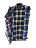 Blue Flannel Button Up Muscle.