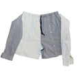 Blue Check Button Up Shorts. O/S