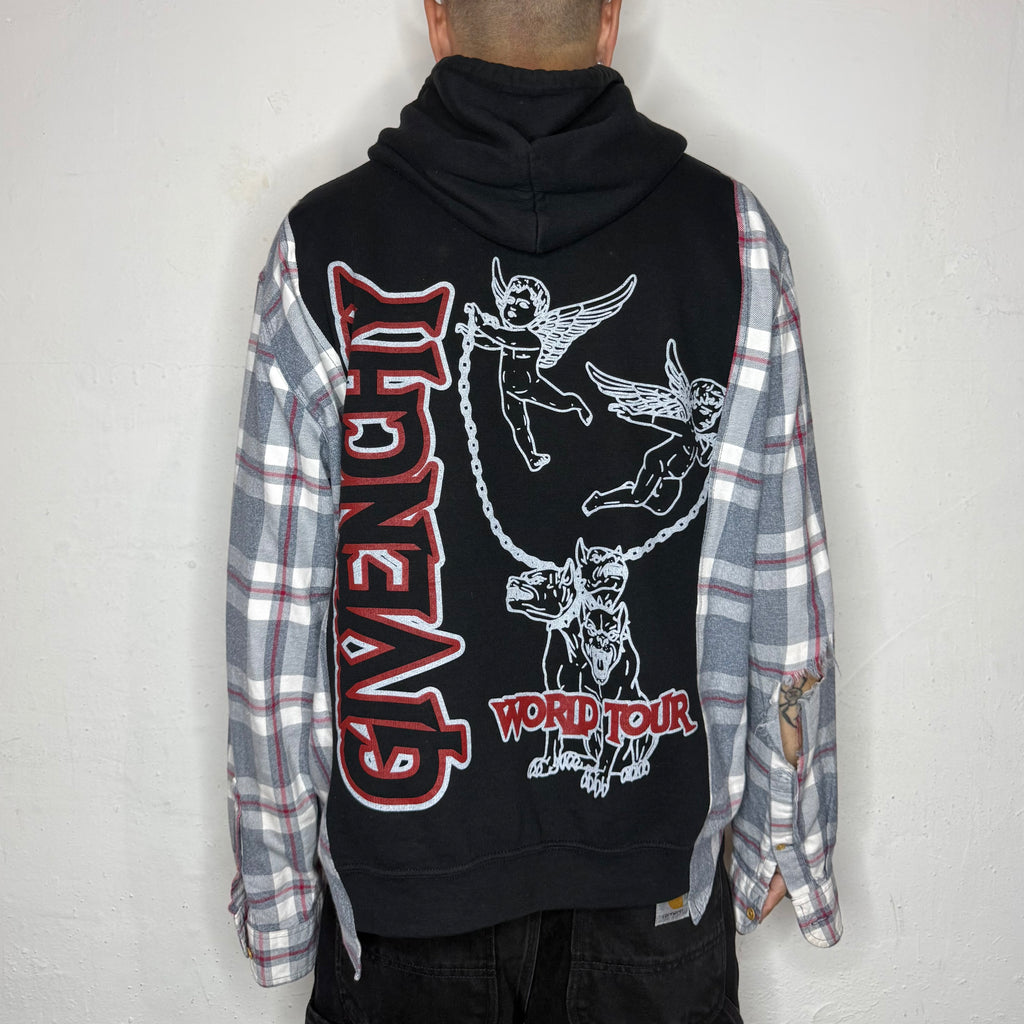 Givenchy World Tour Plaid Hoodie. M
