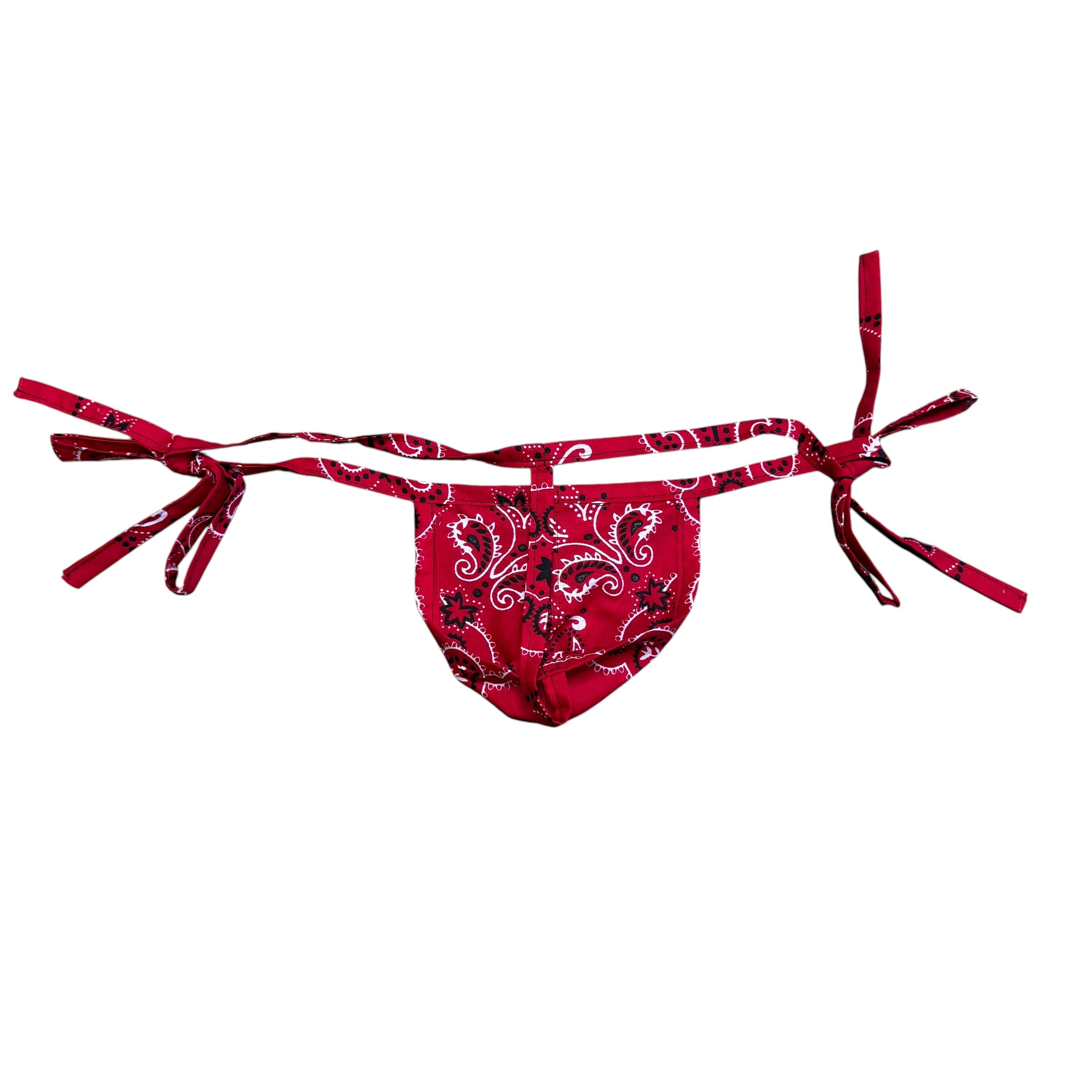 Red Hanky Bandana Thong. O/S