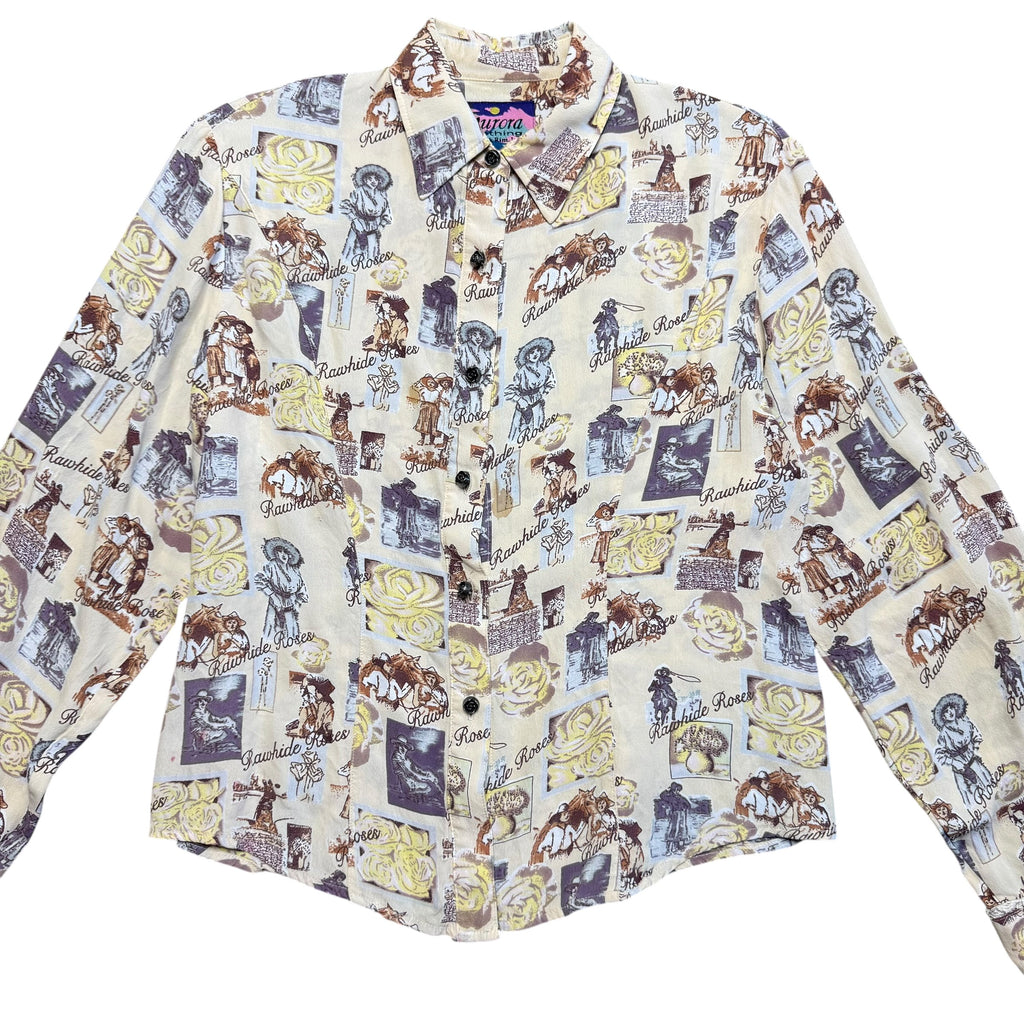 Aurora "Rawhide Roses" Shirt. S