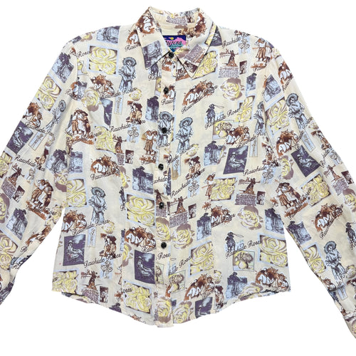 Aurora "Rawhide Roses" Shirt. S