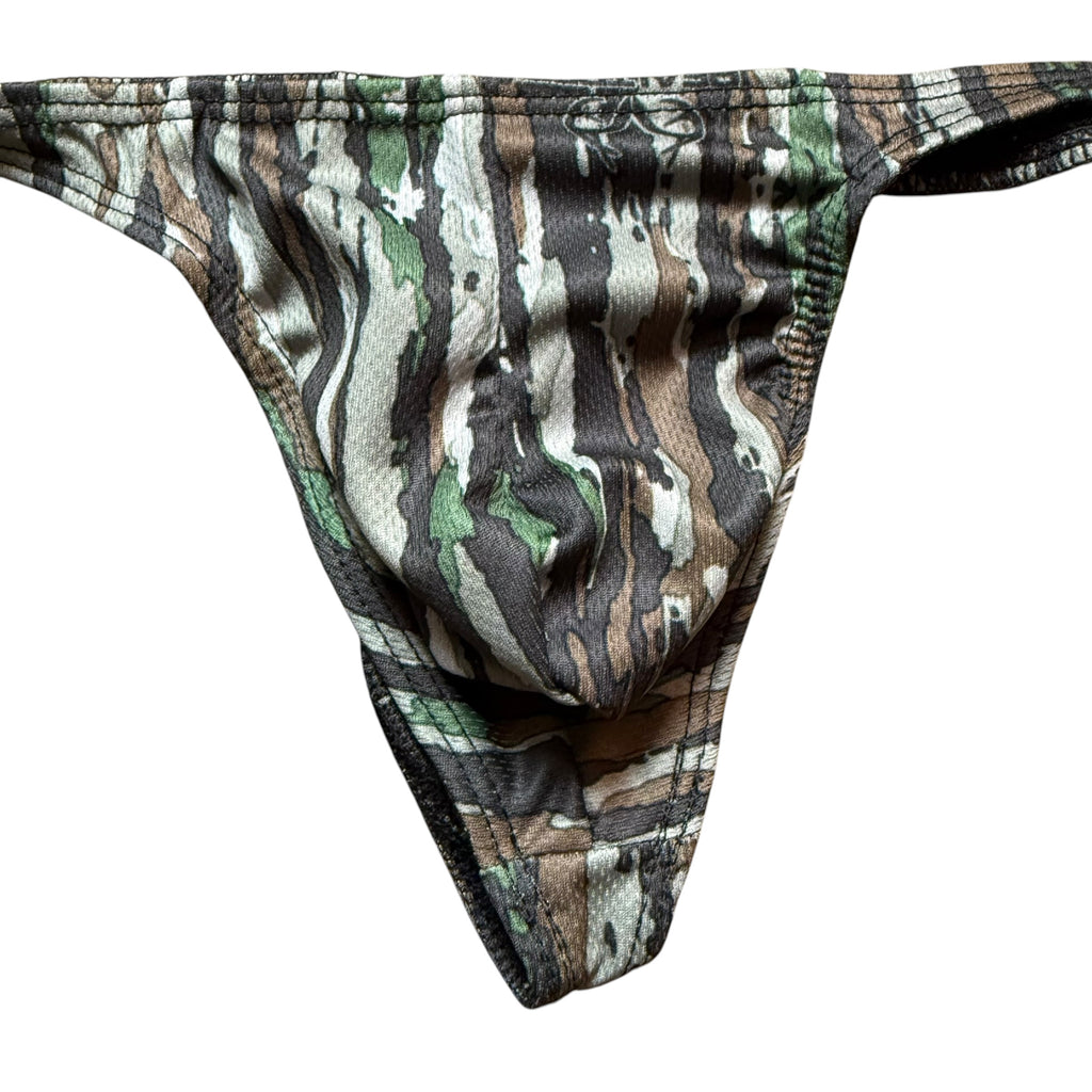 Wood Grain Camo Thong. M