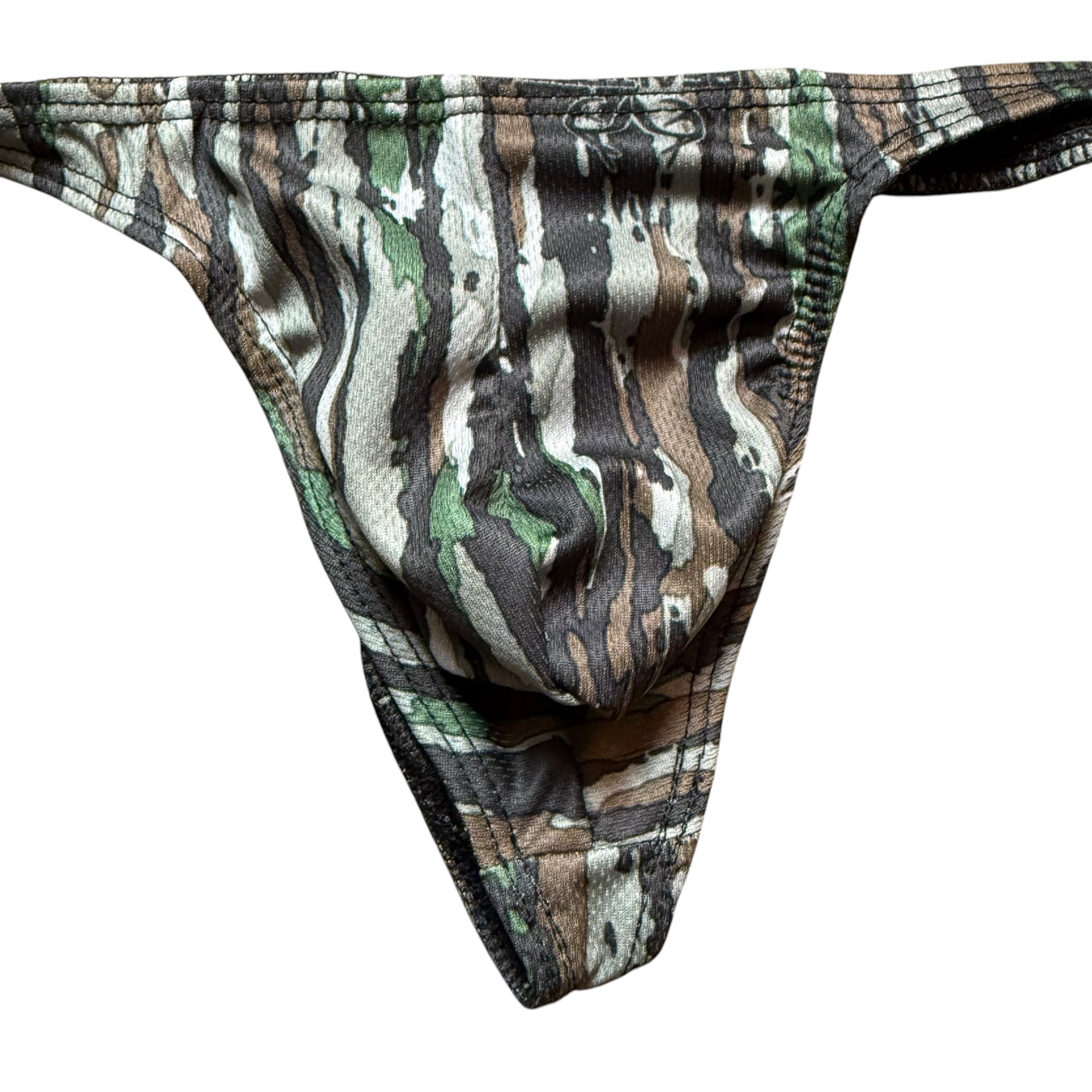 Wood Grain Camo Thong. M