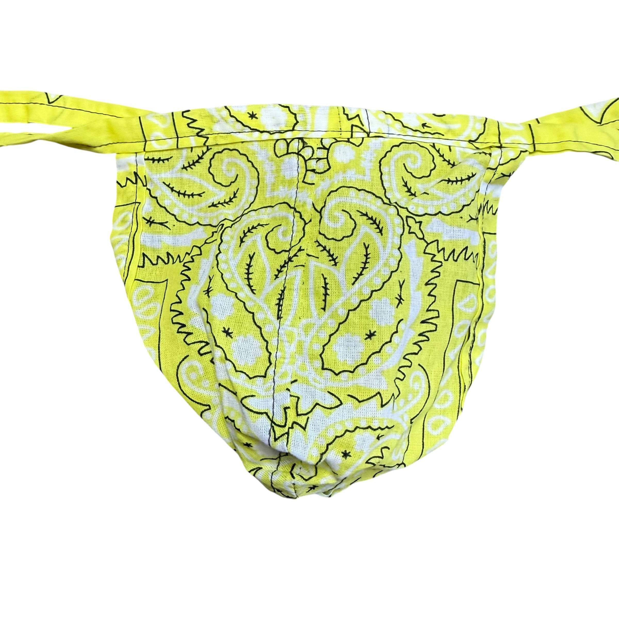 Yellow Hanky Bandana Thong. O/S