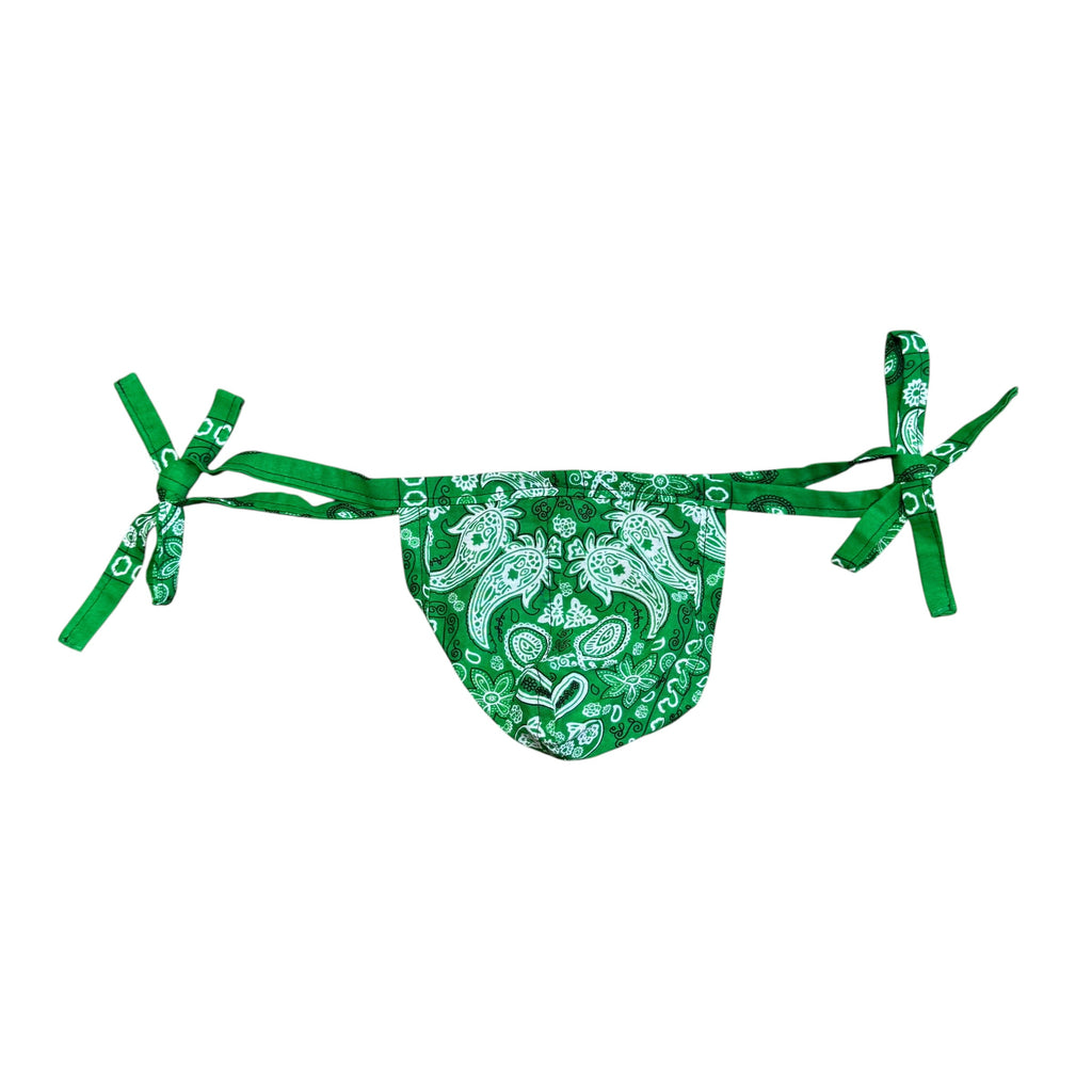 Green Hanky Bandana Thong. O/S