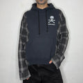 Skull & CrossBones Plaid Hoodie. S