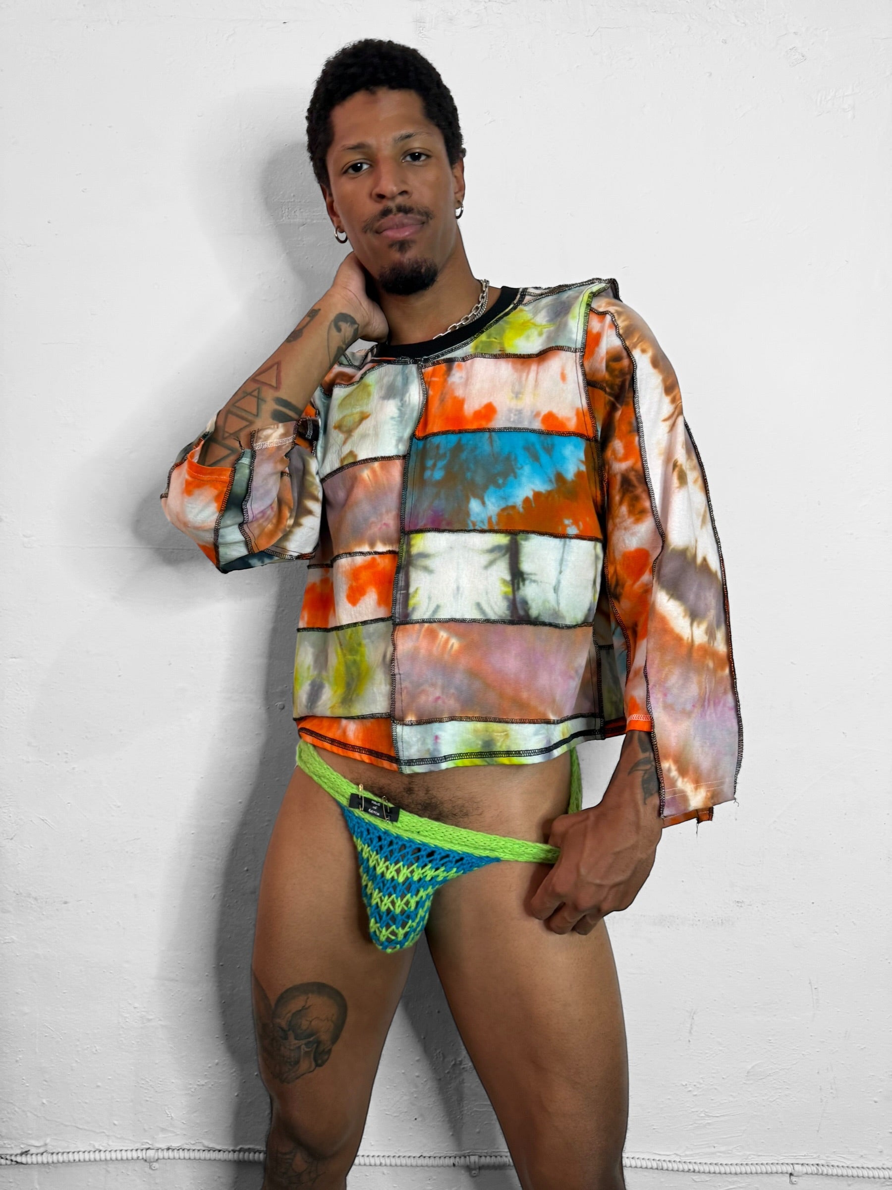 Mink Tiers "Sunset" Tie Dye Crop Top.