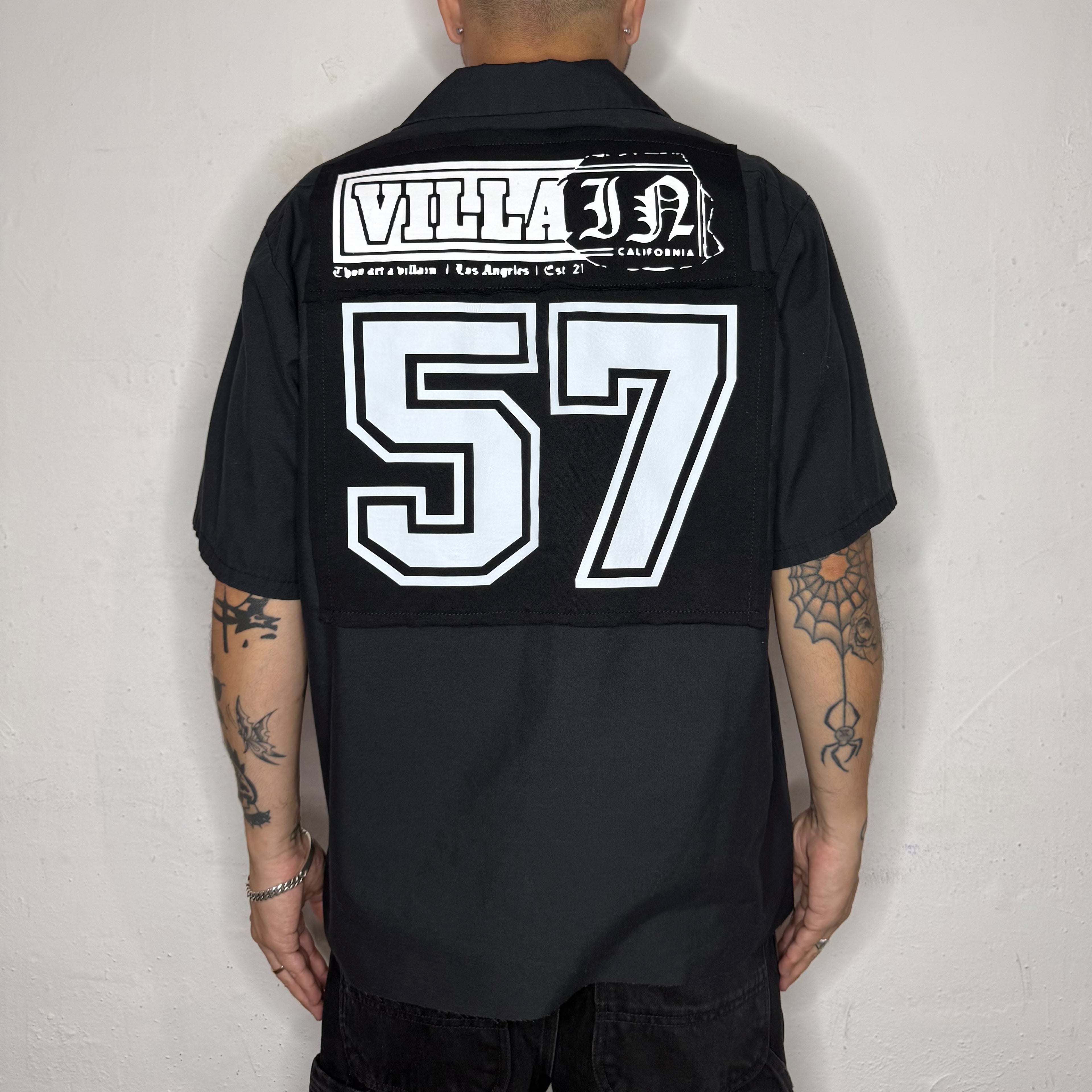 Villain Red Cap Work Shirt. L